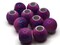 10 20mm Large Hole Macrame Beads Bright Purple and Blue Spatter Paint Round Plastic Beads